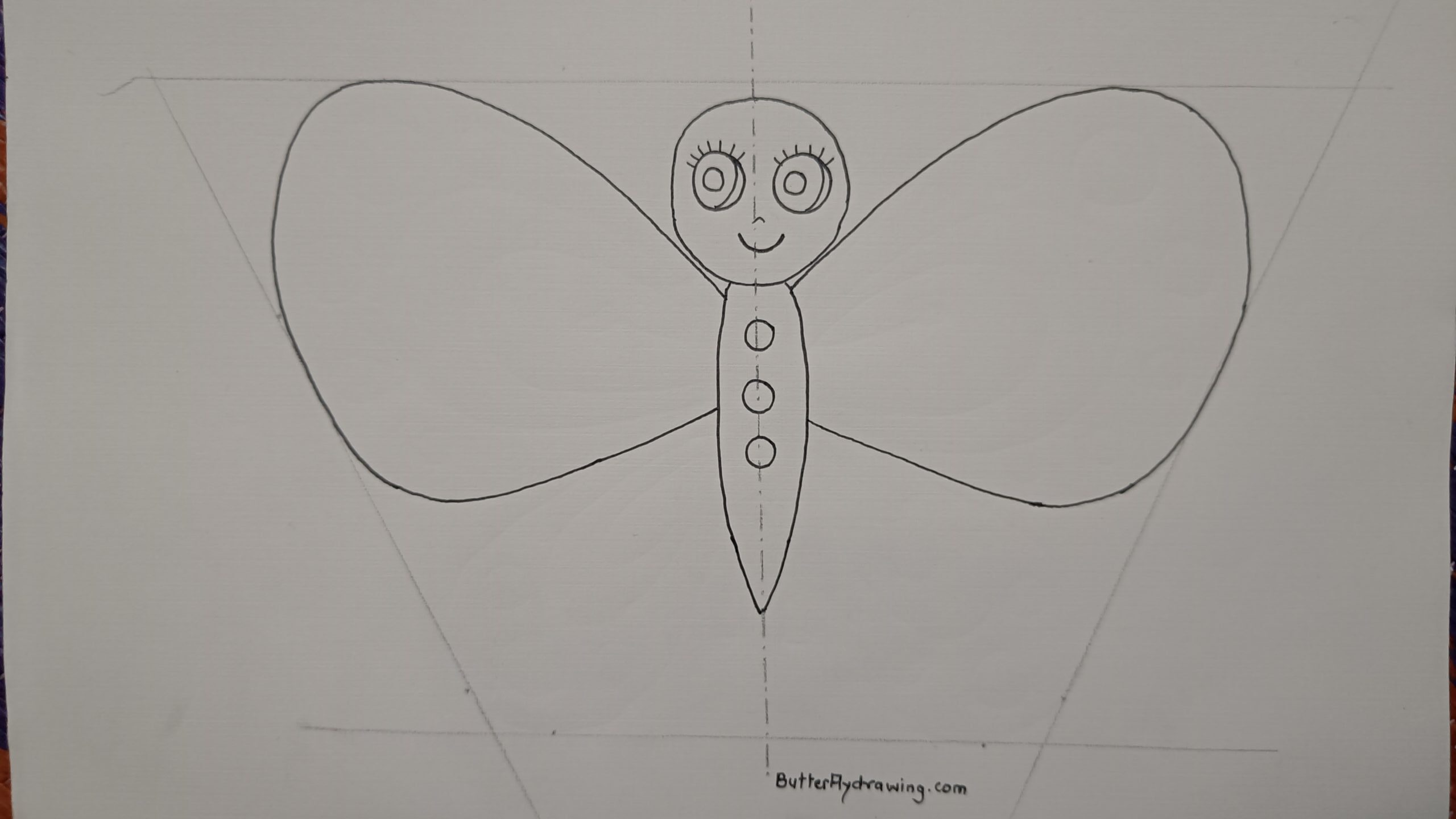 Step5 Butterfly Drawing for Kids