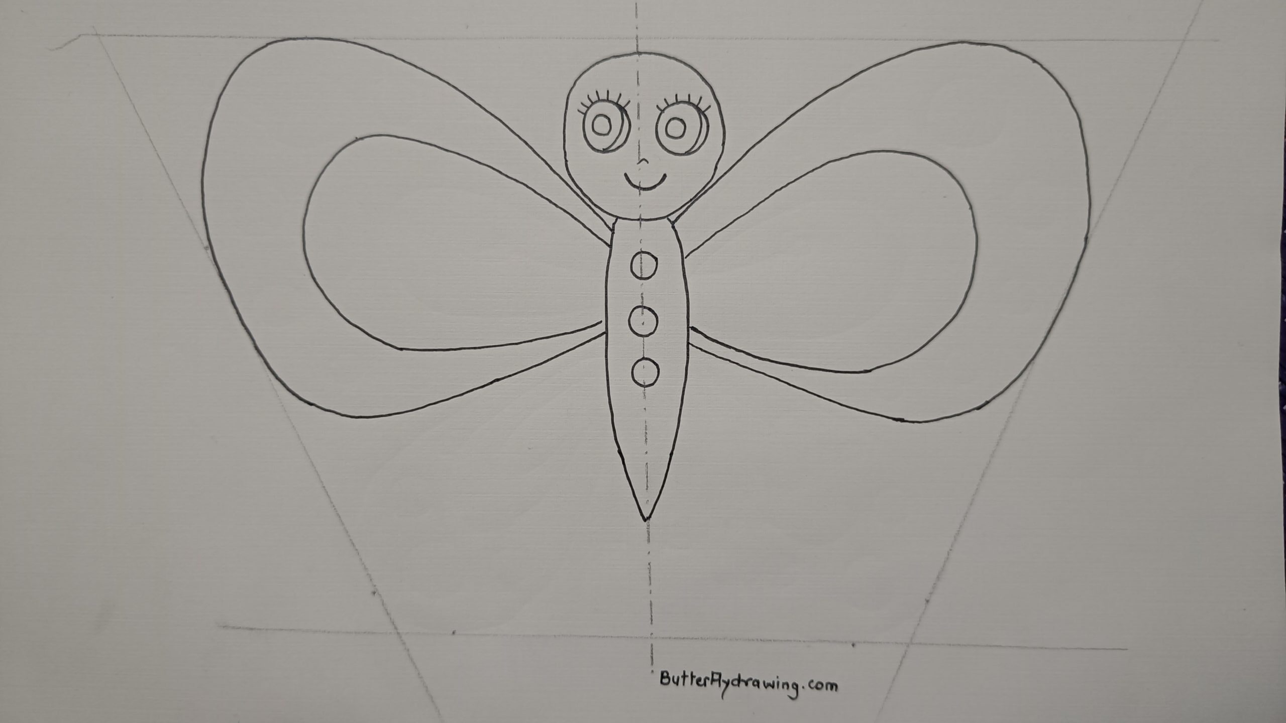Step 5 Butterfly Drawing for Kids
