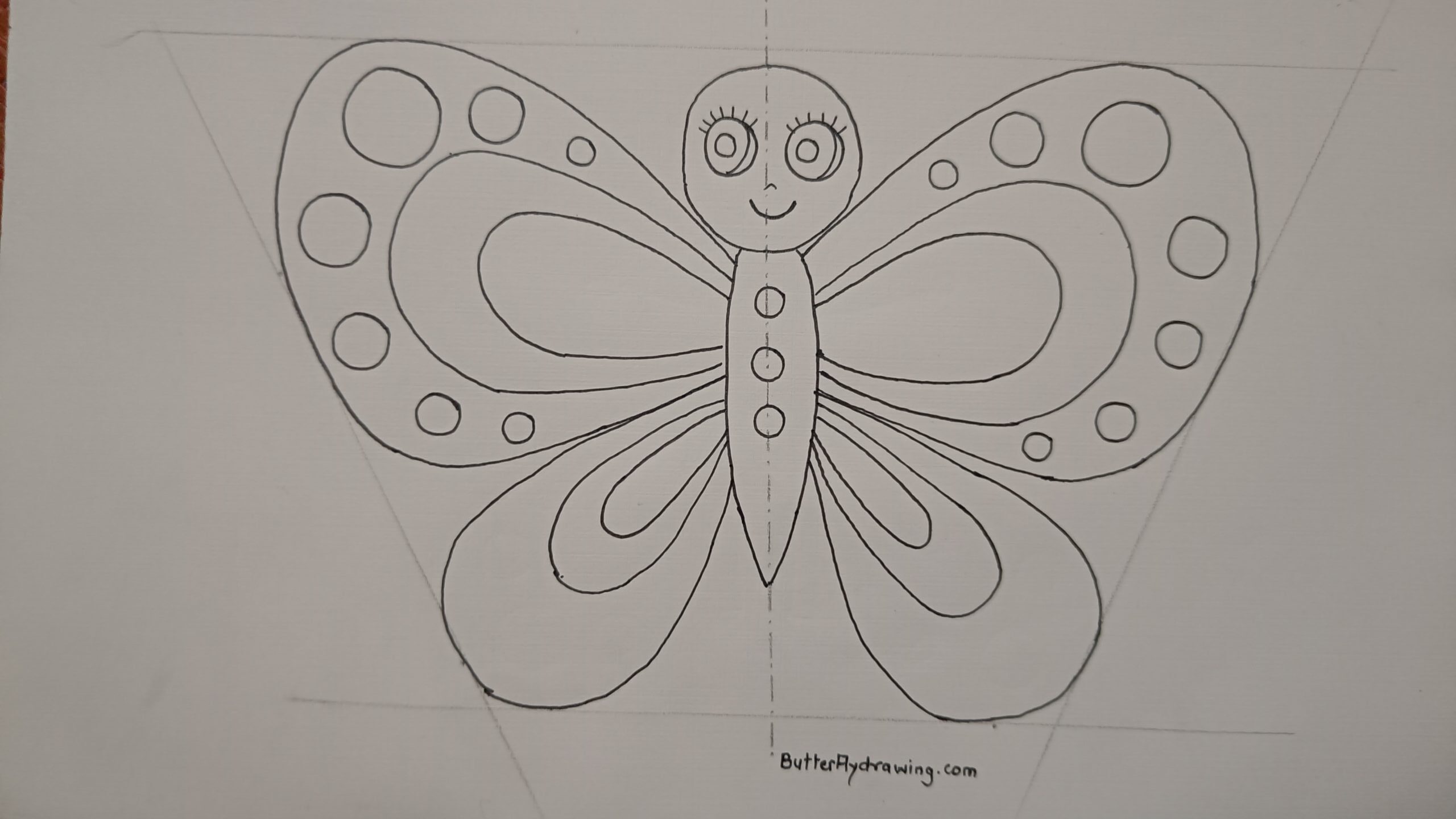 Step6 Butterfly Drawing for Kids