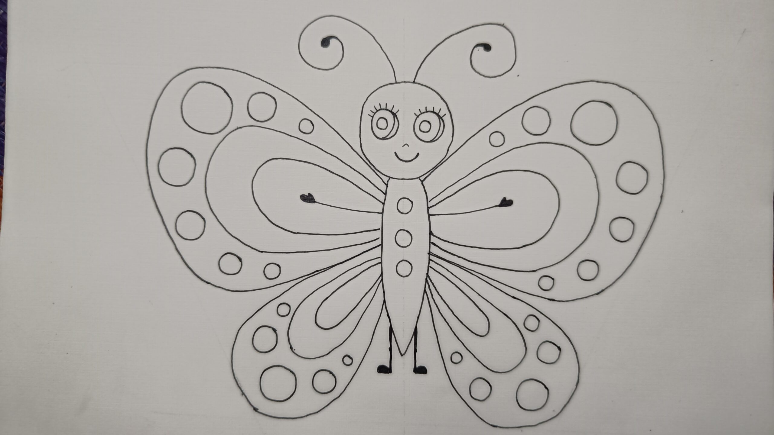Step8 Butterfly Drawing for Kids