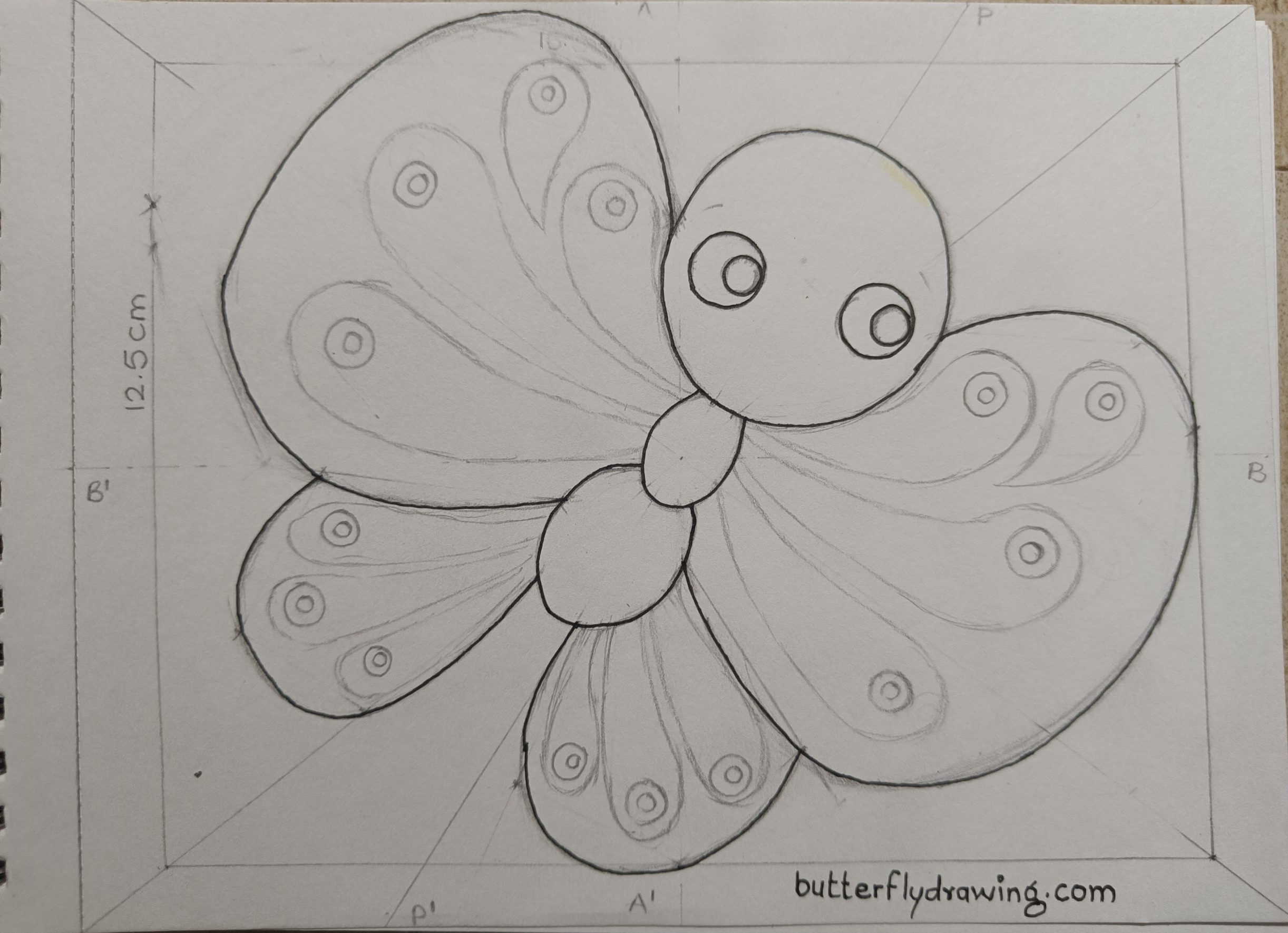 butterfly drawing for kids