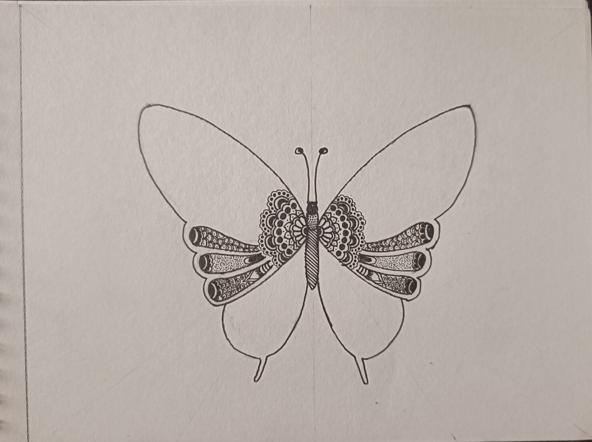 Easy Butterfly Mandala Art